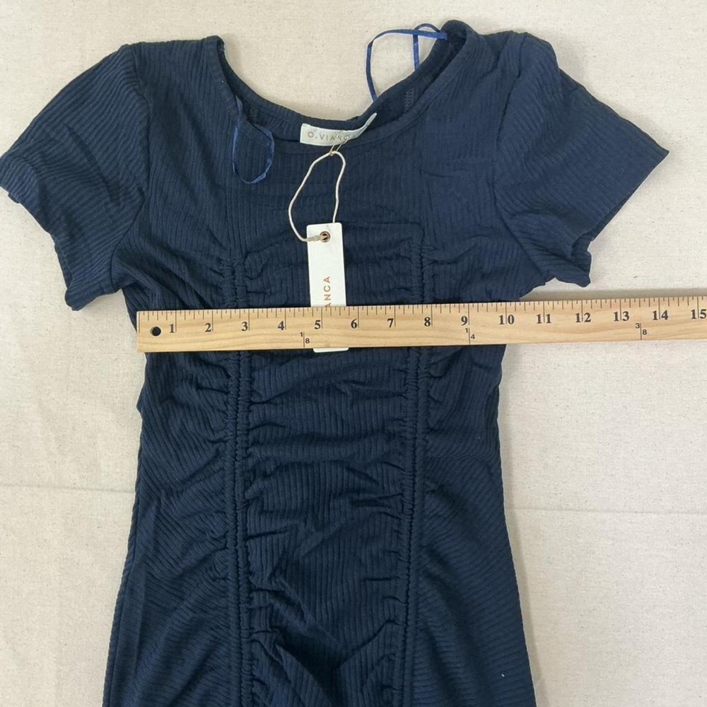 O.VIANCA ruched bodycon midi dress - Picture 4 of 4